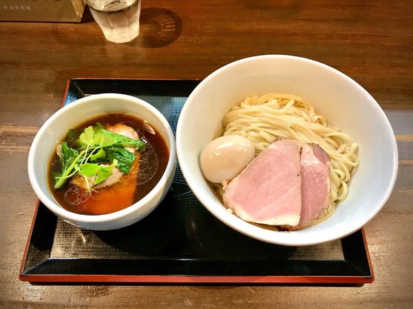 「鴨油の醤油つけ麺+特製トッピング」@麺屋 玉ぐすくの写真