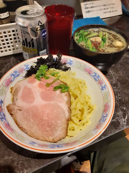 「しいたけとほうれん草と深谷ネギの煮干しつけそば900円」@中華SOBA にぼ乃詩の写真
