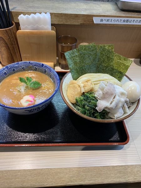 「冬季限定　特製　柚子味噌つけ麺　おじっと飯」@らー麺土俵 鶴嶺峰の写真