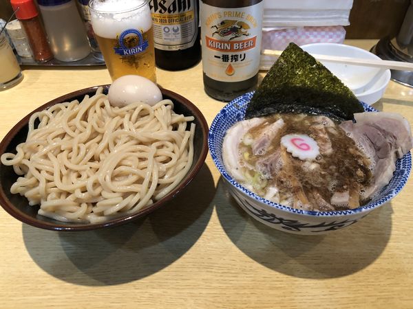 「つけチャーシュー+ビール」@くり山の写真