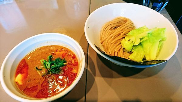 「海老味噌つけ麺(麺少なめ)+チーズ」@つけ麺 五ノ神製作所の写真