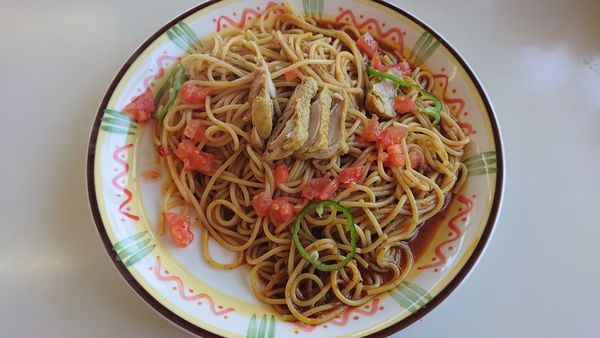 「カレーパスタ　７５０円」@カレーとパスタの店 みみかの写真