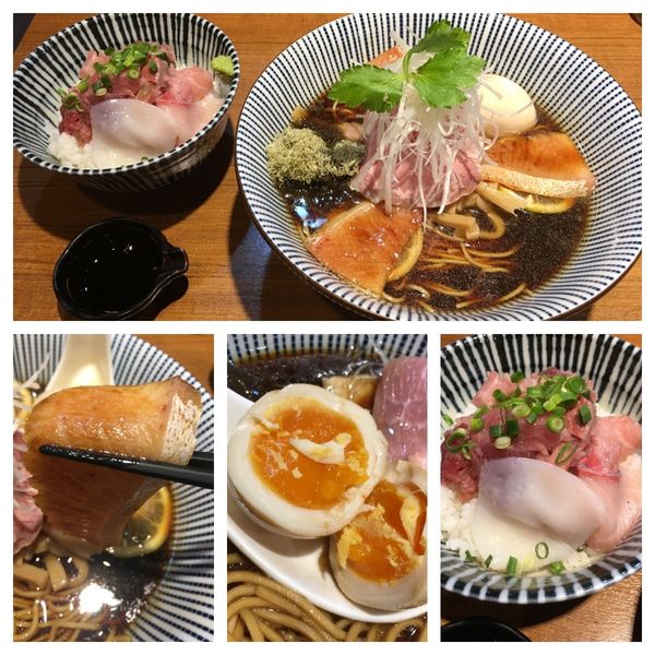 「限定 寒鰤そば 950円、海鮮丼 450円」@寿製麺よしかわ 川越店の写真