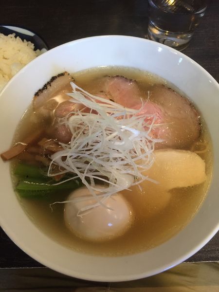 「塩Soba味玉＋ライス ¥920＋160」@麺バル HACHIKINの写真