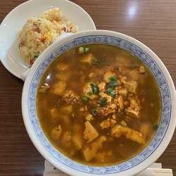 麻婆麺セット(半チャーハン)