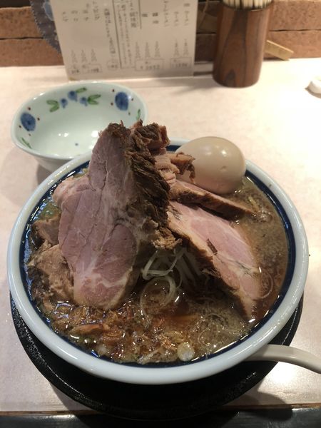 「チャーシュー麺＋煮卵(醤油)」@神名備の写真