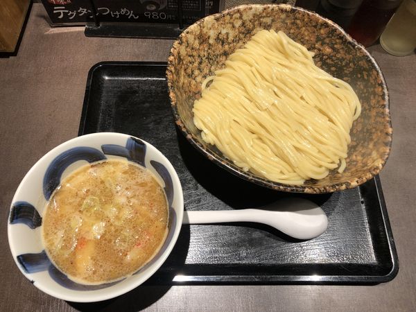 「とんこつ魚介つけ麺 ゆず風味大盛り　960円」@三ツ矢堂製麺 狛江店の写真