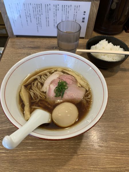 「味玉醤油+白飯」@麺処 琥珀の写真