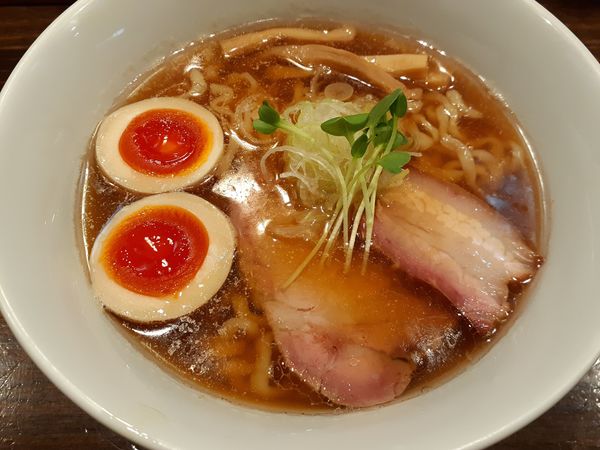 「味玉中華そば・煮干し」@櫻井中華そば店の写真