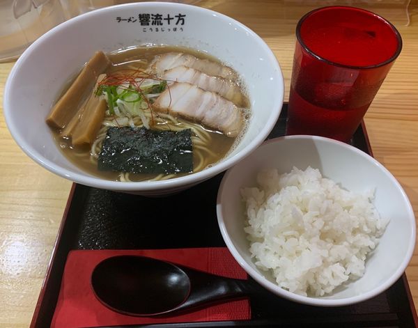 「ニボシラーメン760円ランチ時ごはん無料」@ラーメン 響流十方の写真