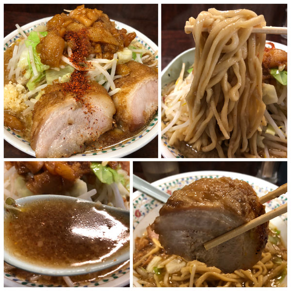 「小ラーメン 750円 つけ味150円 ニンニクアブラ」@ラーメン二郎 めじろ台店の写真