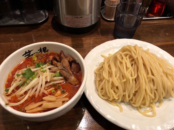 「辛味噌つけ麺」@麺屋 茅根の写真