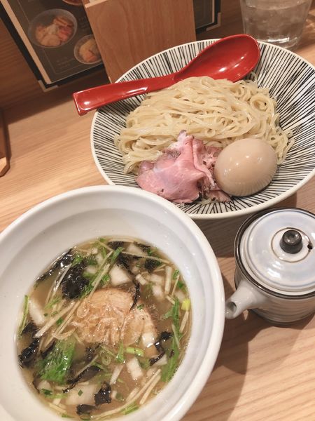「味玉入り塩つけ麺(並）920円」@焼きあご塩らー麺 たかはし 恵比寿店の写真