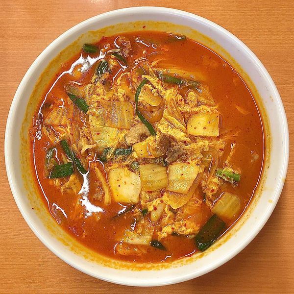 「チゲ味噌ラーメン630円」@中華食堂 日高屋 千駄ヶ谷店の写真