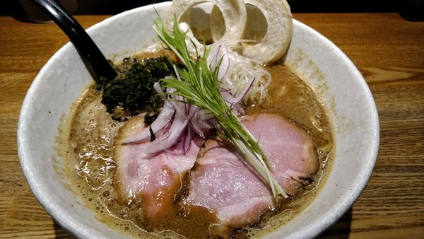 「【限定】濃密牡蠣醤油そば」@らーめん専門 和心 武庫之荘店の写真