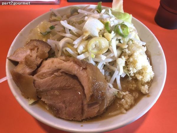 「らーめん(豚一切れ) 「ニンニクネギ」(900円)」@ちばからの写真