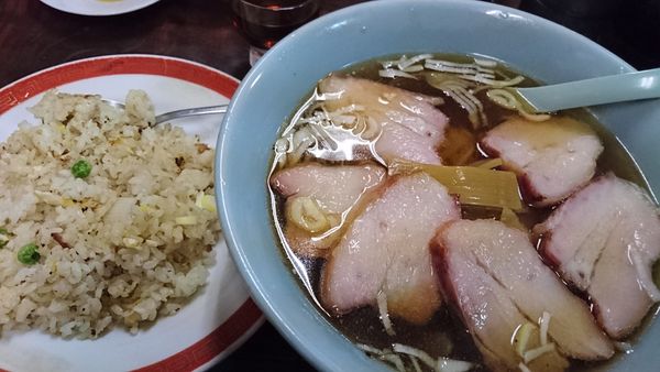 「焼豚メン 小チャーハン」@酔来軒の写真