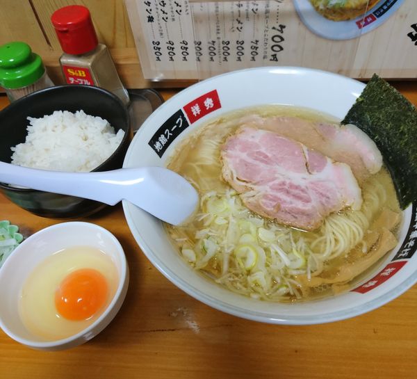 「Bセット塩ラーメン」@地鶏中華そば 祥秀の写真