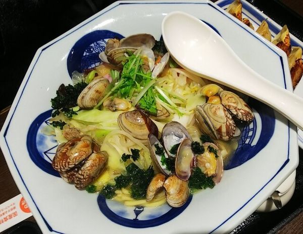 「あさりたっぷりちゃんぽん690円」@長崎ちゃんぽん リンガーハット 山形TUY通り店の写真