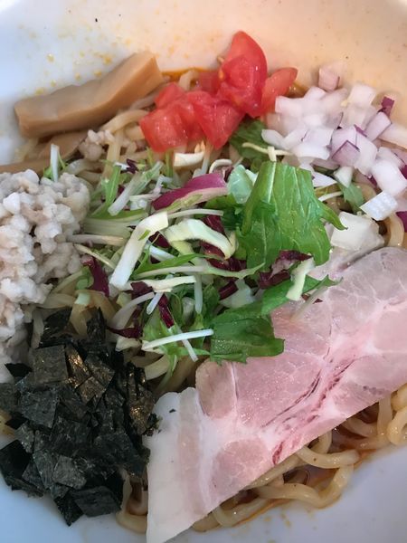 「旨辛あぶらそば＋背脂＋のり」@あぶらそば 児 -CHIGO-の写真