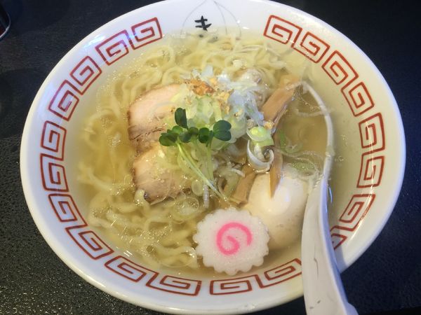 「中華そば+味玉(¥750+クーポン)」@中華そば きび 明大前店の写真
