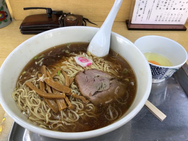「中華そば＋生卵」@大勝軒 東岩槻店の写真