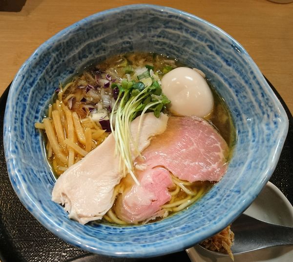 「煮玉子東京軍鶏そば(並・醤油)」@つけ麺 たけもとの写真