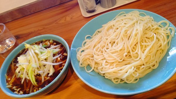 「つけそば大盛り＋野菜」@つけそば 麺吉の写真