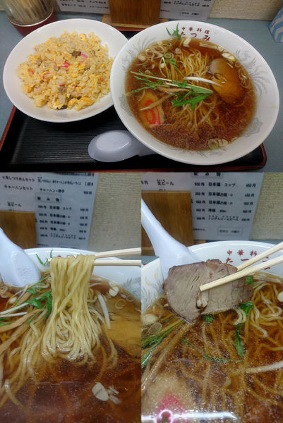 「ラーメン+半チャーハンの『Aセット(¥950)』」@中華料理 たつみ 田柄店の写真