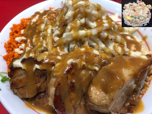 「[限定] ニンニクザンマイコレデモカ ＋ 豚２枚 ＋ α」@千里眼の写真