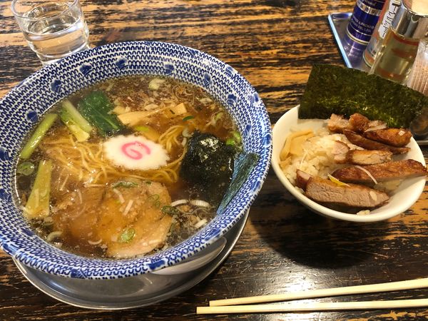 「支那そば　ミニくじら飯」@くじら軒 横浜本店の写真