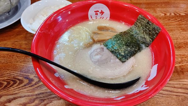 「百歩ラーメン720円&唐揚げセット250円」@百歩ラーメン 川越店の写真
