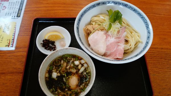 「【限定】昆布水のつけめん(醤油)+味玉¥1100-」@栃木中華そば 神志の写真