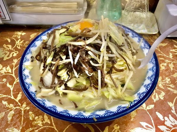 「井出ちゃんぽん野菜大盛りニンニクチップ」@井手ちゃんぽん 池下店の写真