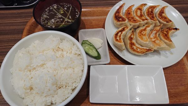 「餃子２人前定食　６７０円」@麺処・餃子処 TESHIの写真