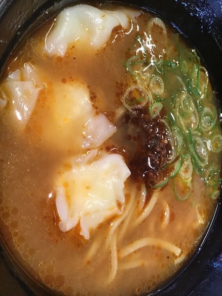 「濃厚えび味噌ワンタンメン330円+税」@スシロー ウニクス野田店の写真