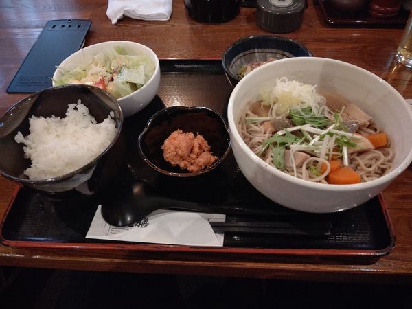 「けんちんそばセット(並盛)935円」@月の遊膳 高崎店の写真