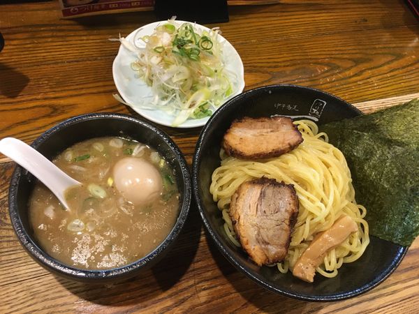 「特製塩つけ蕎麦　ネギトッピング」@中華蕎麦 つけ麺 一の写真