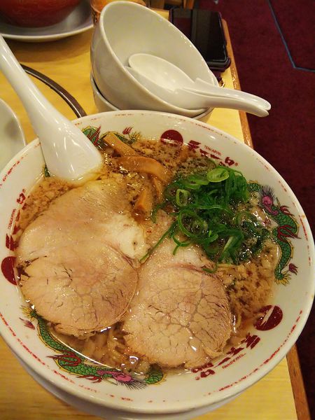 「あっさりラーメン並(背脂・ニンニク入り)」@天下一品 神田店の写真