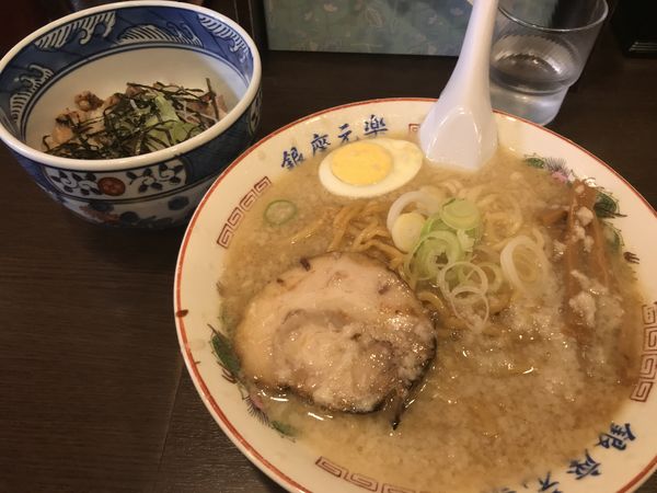 「元ラーメン   半豚めし」@銀座元楽の写真