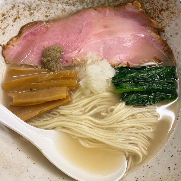 「限定 金目鯛と渡蟹の淡麗塩中華そば」@東大和ラーメン大冬樹Season2の写真