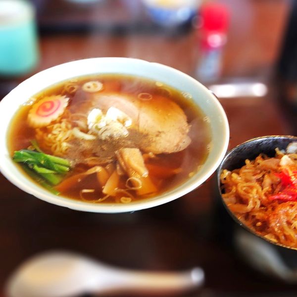 「支那そば ミニ豚丼セット」@こばやしの写真