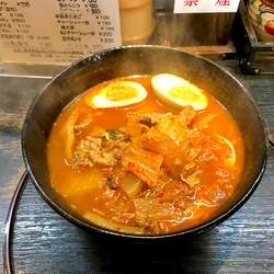 チゲラーメン＋半熟味玉