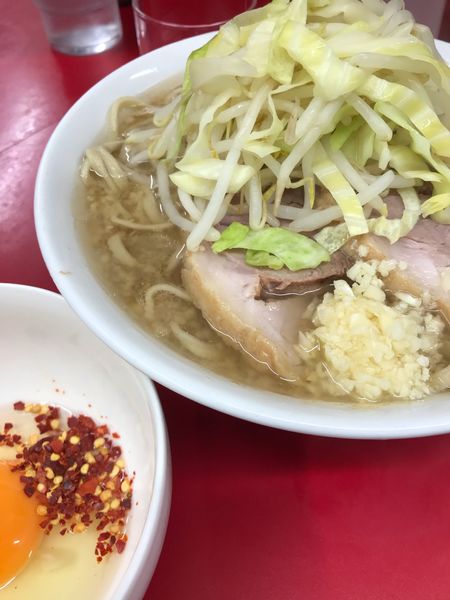 「小　半分固め」@ラーメン二郎 神田神保町店の写真