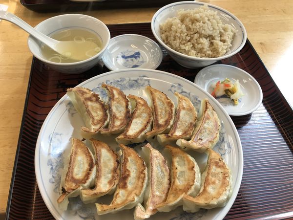 「ダブル餃子定食　649円」@ぎょうざの満洲 花小金井北口店の写真