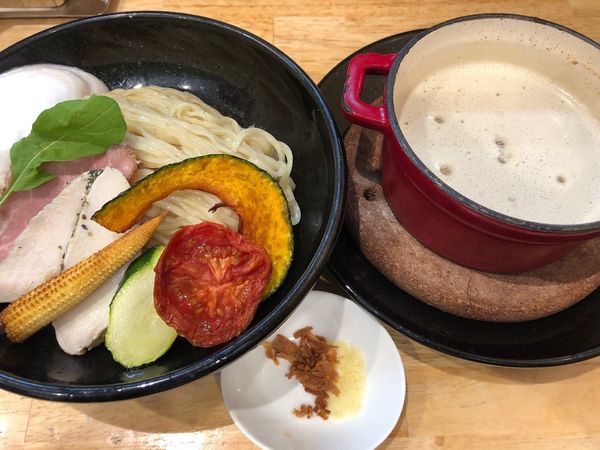 「ポルチーニ茸のつけ麺 110円」@麺家 獅子丸の写真