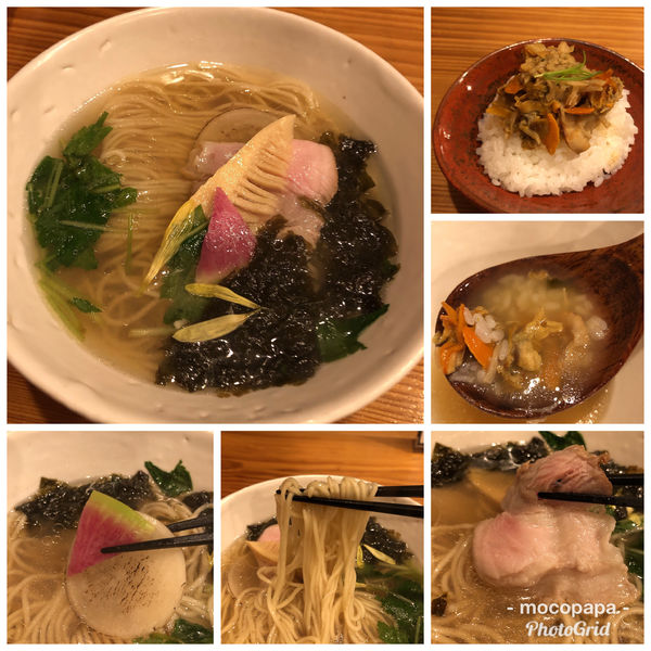 「無化調貝節らぁ麺900円＋贅沢貝ご飯100円」@和食と日本酒 大塚・みや穂の写真