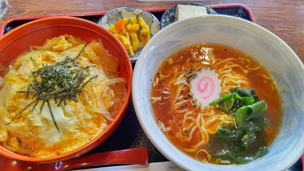 「ランチD(玉子丼&ミニラーメン)800円」@東扇坊の写真