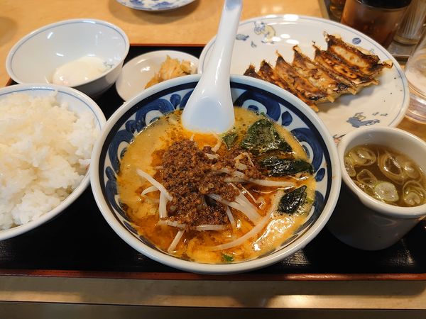 「ミニタンタン麺と定食」@テンホウ 豊平店の写真