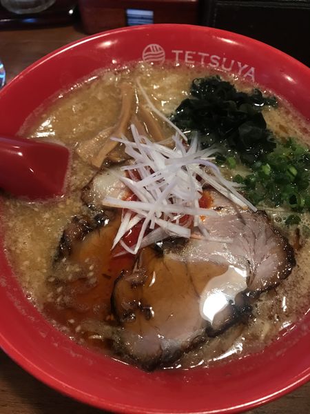 「辛味噌らーめん、サービスライス」@らーめん てつや 東京高円寺店の写真